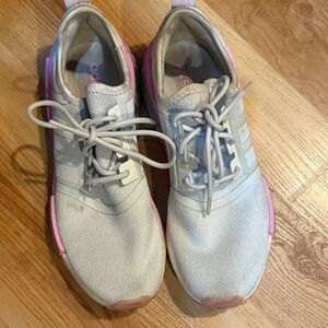 adidas Light Gray and Pink Women's Athletic Sneakers